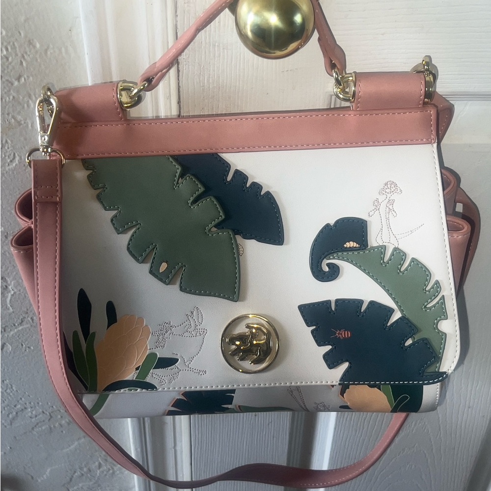 Floral Pink and Green Handbag